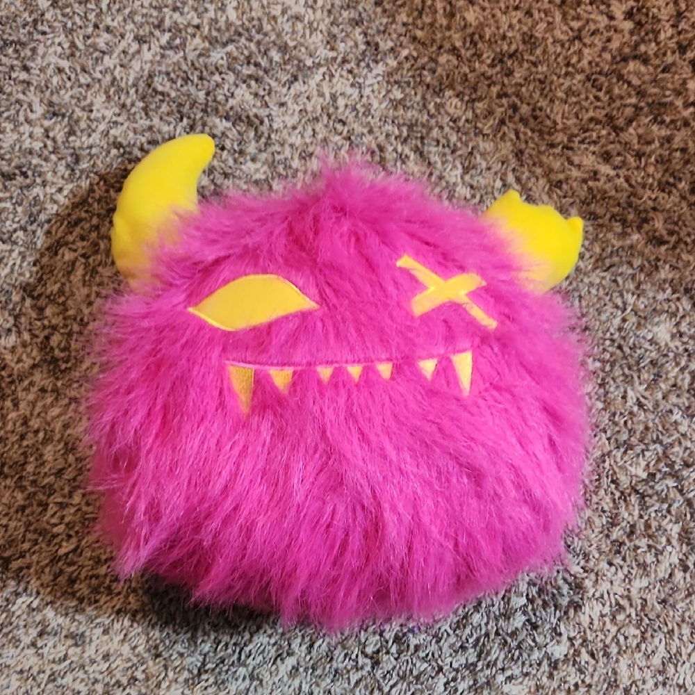 Pink and Yellow Monster Plush Toy